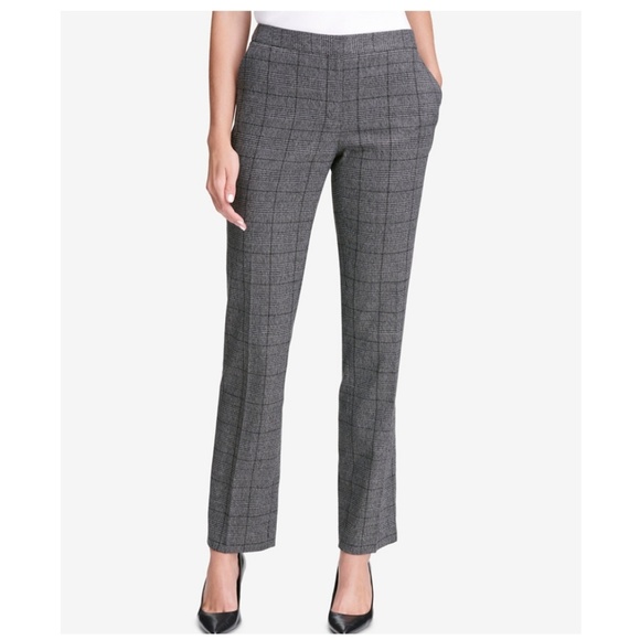 Calvin Klein Pants - CALVIN KLEIN Plaid Straight-Leg Pants Calvin Klein Pants - CALVIN KLEIN Plaid Straight-Leg Pants